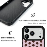 GIIPPA Matte Light Pink Chocolate Small Polka Dot Shockproof Phone Case For iPhone 11/11 Pro/11 Pro Max/12 Pro Max/13 Pro/13 Pro Max/14 Plus/14 Pro/14 Pro Max/15/15 Plus/15 Pro/15 Pro Max/16/16 Plus/16 Pro/16 Pro Max/16E/17/17 Air/17 Pro/17 Pro Max