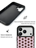 GIIPPA Matte Light Pink Chocolate Small Polka Dot Shockproof Phone Case For iPhone 11/11 Pro/11 Pro Max/12 Pro Max/13 Pro/13 Pro Max/14 Plus/14 Pro/14 Pro Max/15/15 Plus/15 Pro/15 Pro Max/16/16 Plus/16 Pro/16 Pro Max/16E/17/17 Air/17 Pro/17 Pro Max