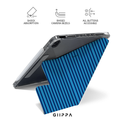 GIIPPA YARA FOLD Detachable Magnetic iPad Case Patterned Moments Ocean Joy Vibrant Sky Navy Dual Blue Thin Vertical Stripe Dual Buckle Split Magnetic Coastal Protective Cover For All iPad Generations
