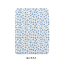 GIIPPA YARA FOLD Detachable Magnetic iPad Case Patterned Moments Sky Dream White Base Watercolor Irregular Mixed Size Light Blue Polka Dot Dual Pull Buckle Split Magnetic Pastel Protective Shell For All iPad Sizes