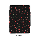 GIIPPA YARA FOLD Detachable Magnetic iPad Case Patterned Moments Petal Soft Dark Base Cute Strawberry Tiny Rose Floral Print Dual Pull Buckle Split Protective Case For All iPad Models