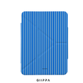 GIIPPA YARA FOLD Detachable Magnetic iPad Case Patterned Moments Latte Hug Dual Bright Sky Light Blue Thin Vertical Stripe Dual Pull Buckle Split Magnetic Fresh Casual Student Protective Shell For All iPad Sizes