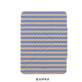 GIIPPA YARA FOLD Detachable Magnetic iPad Case Patterned Moments Pastel Bliss Muted Lavender Beige Dual Pastel Wavy Horizontal Stripe Dual Buckle Split Magnetic Dreamy Gentle Protective Cover For All iPad Generations
