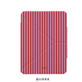 GIIPPA YARA FOLD Detachable Magnetic iPad Case Patterned Moments Vintage Love Blush Nude Burgundy Thin Vertical Stripe Dual Pull Buckle Split Magnetic Protective Cover For All iPad Generations