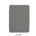GIIPPA YARA FOLD Detachable Magnetic iPad Case Patterned Moments Knit Cozy Minimal Black White Fine Knit Vertical Stripe Dual Pull Buckle Split Magnetic Protective Shell For All iPad Sizes