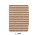 GIIPPA YARA FOLD Detachable Magnetic iPad Case Patterned Moments Misty Peace Dual Beige Brown Earth Tone Wavy Horizontal Stripe Dual Pull Buckle Split Magnetic Cozy Protective Case For All iPad Models