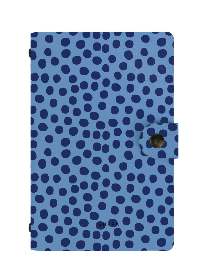 Patterned Moments Coastal Breeze Dotted Snap Closure Notebook | Compact Journal for Work & University