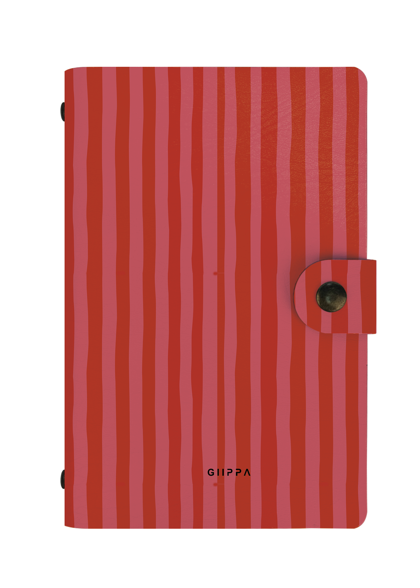 Patterned Moments Blush Spark Striped Snap Closure Notebook | Compact Journal for Work & University