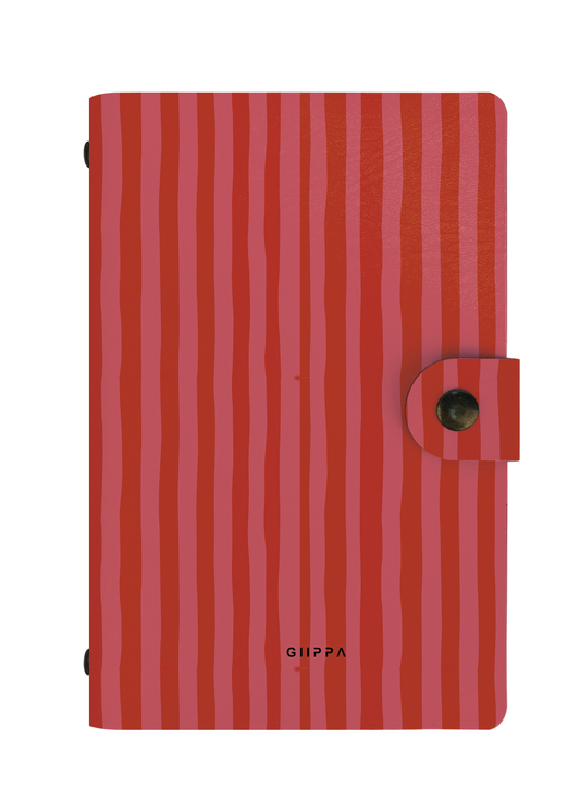 Patterned Moments Blush Spark Striped Snap Closure Notebook image 1