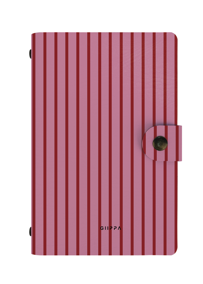 Patterned Moments Petal Soft Striped Snap Closure Notebook | Compact Journal for Work & University