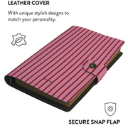 Patterned Moments Petal Soft Striped Snap Closure Notebook image 3