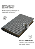 Patterned Moments Urban Calm Striped Snap Closure Notebook image 3
