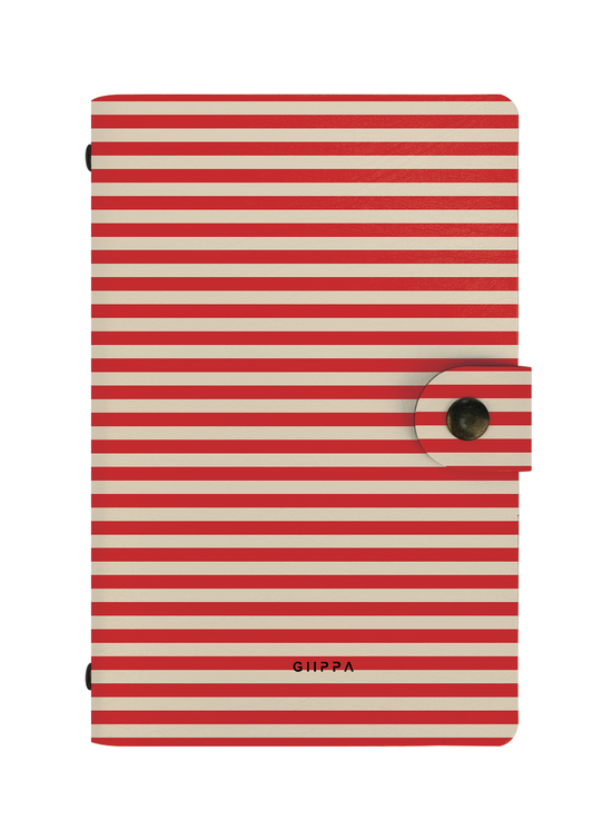 Patterned Moments Vintage Love Striped Snap Closure Notebook image 1
