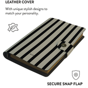 Patterned Moments Neutral Poise Striped Snap Closure Notebook image 3