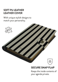 Patterned Moments Neutral Poise Striped Snap Closure Notebook image 3
