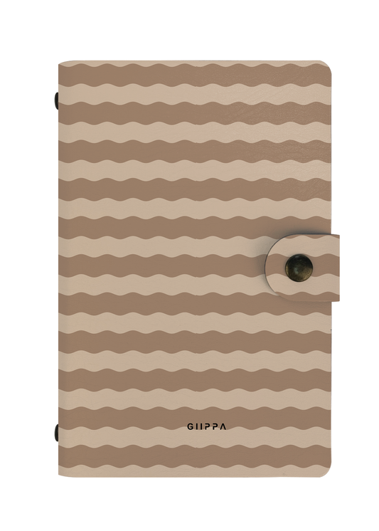 Patterned Moments Latte Hug Striped Snap Closure Notebook image 1