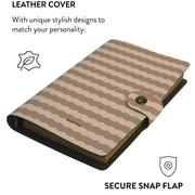 Patterned Moments Latte Hug Striped Snap Closure Notebook image 3