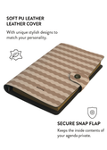 Patterned Moments Latte Hug Striped Snap Closure Notebook image 3