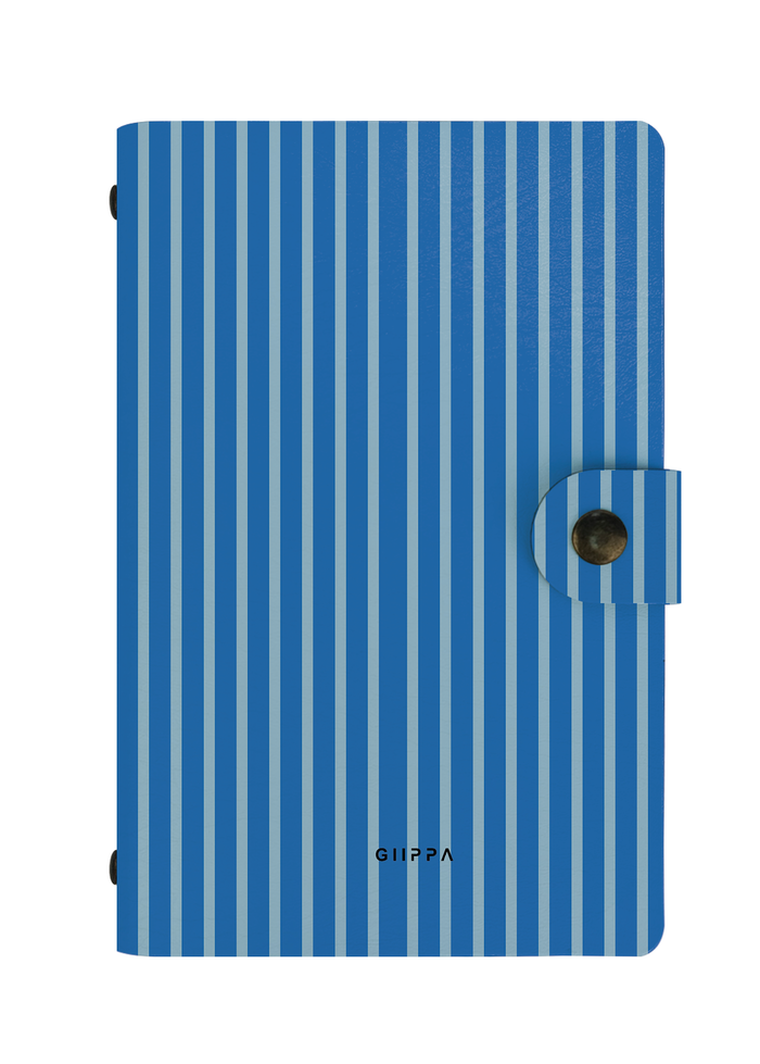 Patterned Moments Wind Drift Striped Snap Closure Notebook | Compact Journal for Work & University
