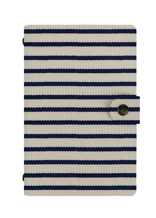 Patterned Moments Knit Cozy Striped Snap Closure Notebook image 1