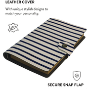 Patterned Moments Knit Cozy Striped Snap Closure Notebook image 3