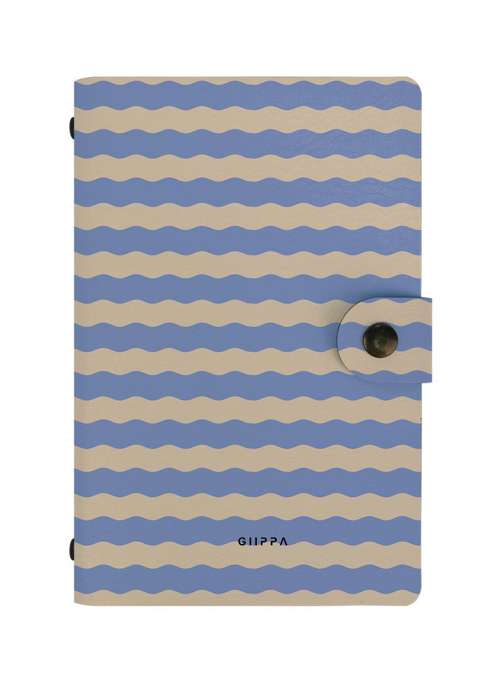 Patterned Moments Lavender Slow Striped Snap Closure Notebook | Compact Journal for Work & University