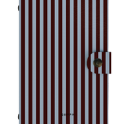 Patterned Moments Mocha Soul Striped Snap Closure Notebook image 1