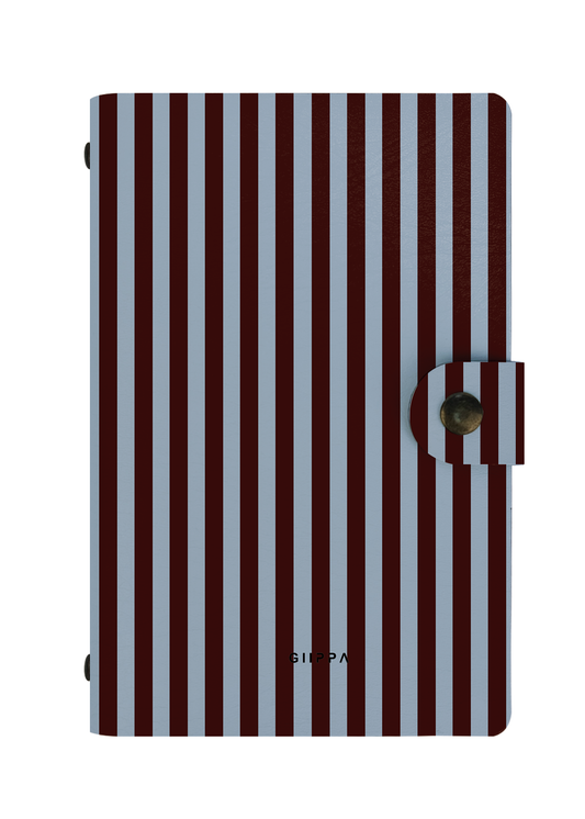 Patterned Moments Mocha Soul Striped Snap Closure Notebook image 1