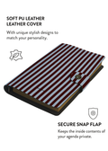 Patterned Moments Mocha Soul Striped Snap Closure Notebook image 3