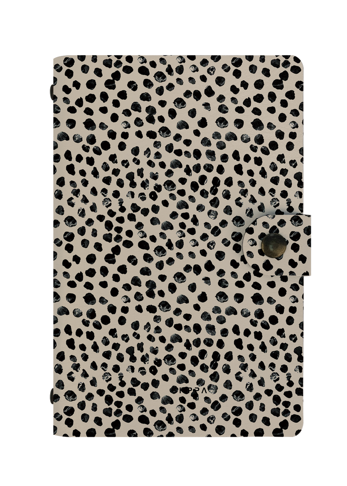 Patterned Moments Café Wander Dotted Snap Closure Notebook | Compact Journal for Work & University