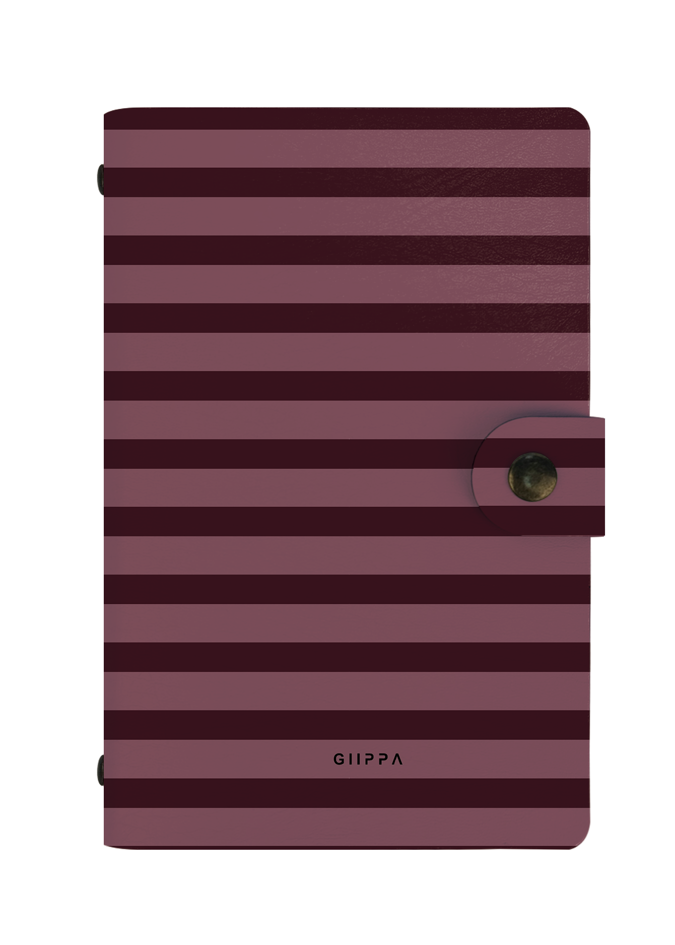 Patterned Moments Wine Tender Striped Snap Closure Notebook | Compact Journal for Work & University