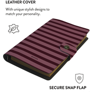 Patterned Moments Wine Tender Striped Snap Closure Notebook image 3