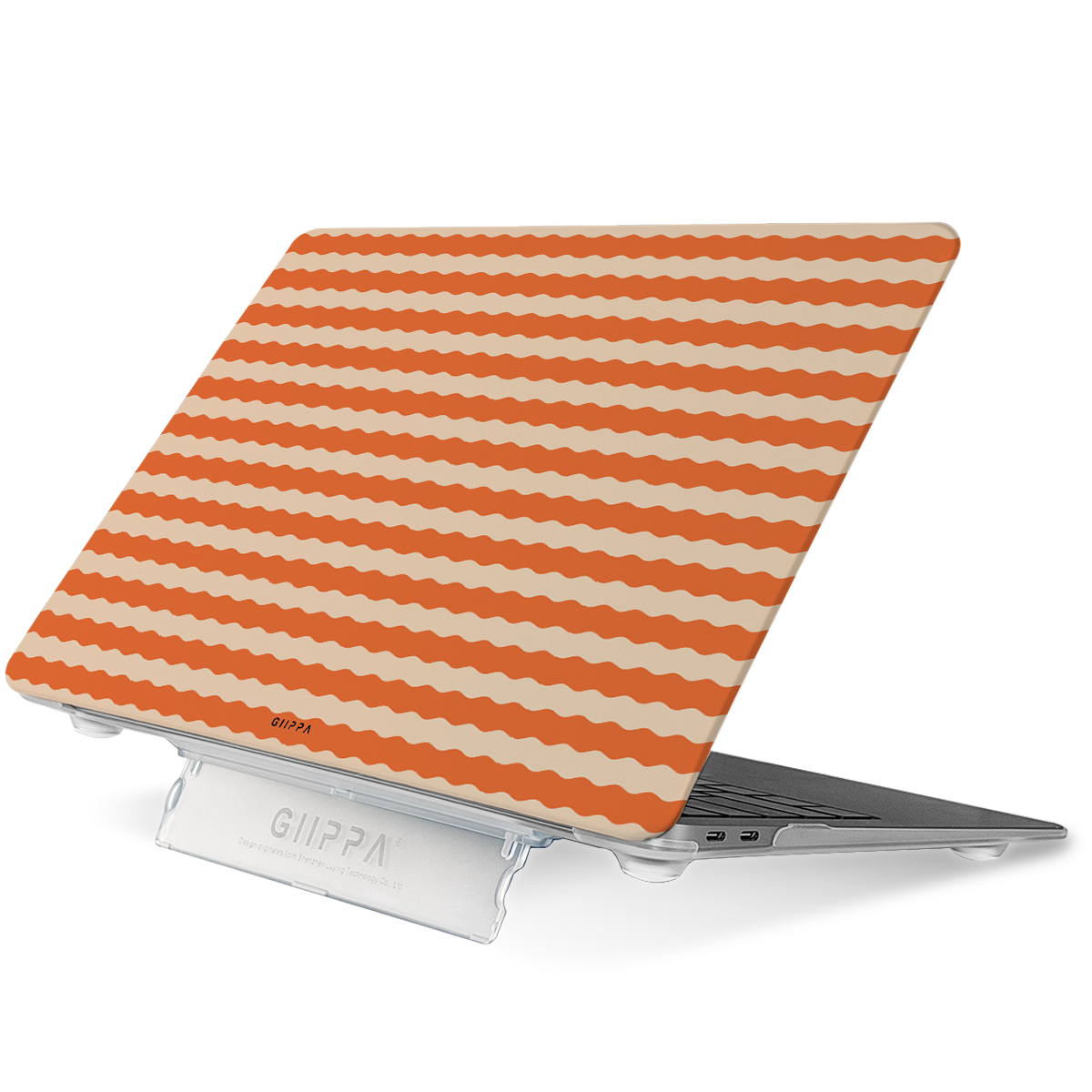SILK HUSH Patterned Moments Sunset Glow Striped MacBook Case | UV Printing Hard Shell