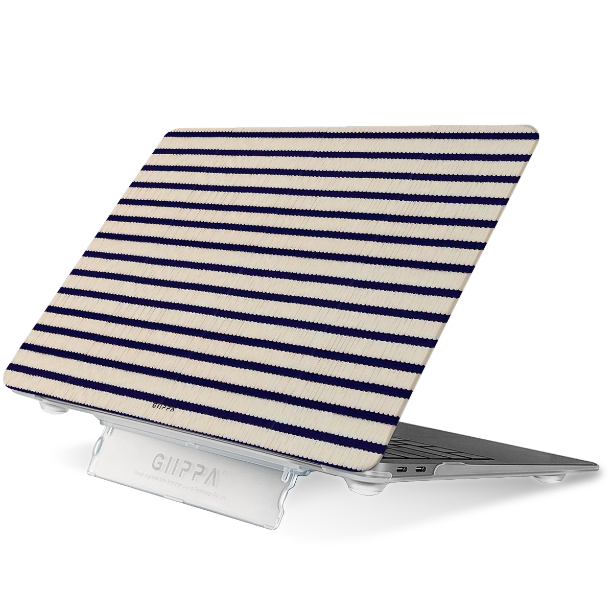 SILK HUSH Patterned Moments Lavender Slow Striped MacBook Case | UV Printing Hard Shell