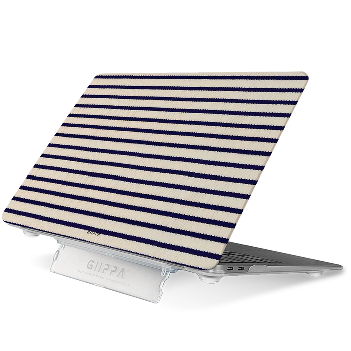 SILK HUSH Patterned Moments Lavender Slow Striped MacBook Case | UV Printing Hard Shell