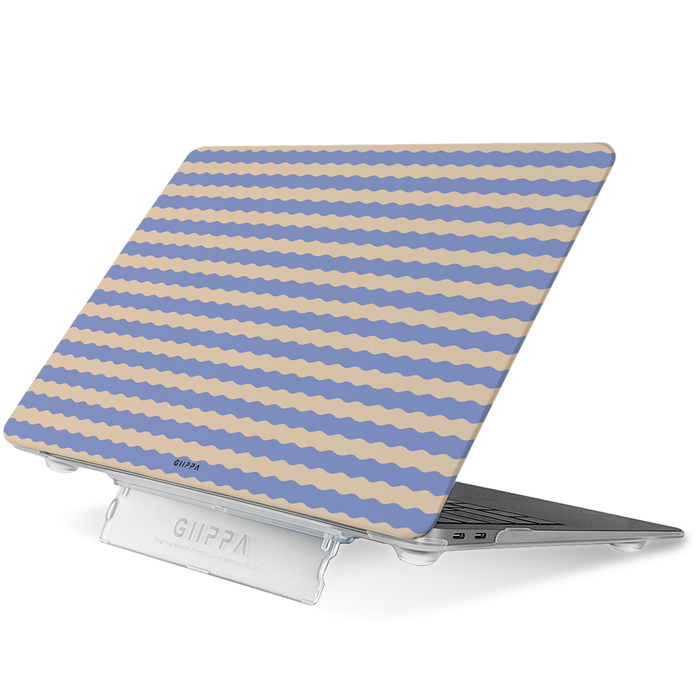 SILK HUSH Patterned Moments Pastel Bliss Striped MacBook Case | UV Printing Hard Shell
