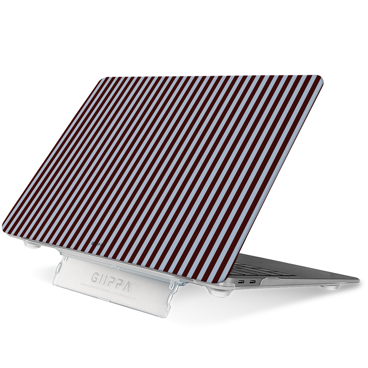 SILK HUSH Patterned Moments Café Wander Striped MacBook Case | UV Printing Hard Shell