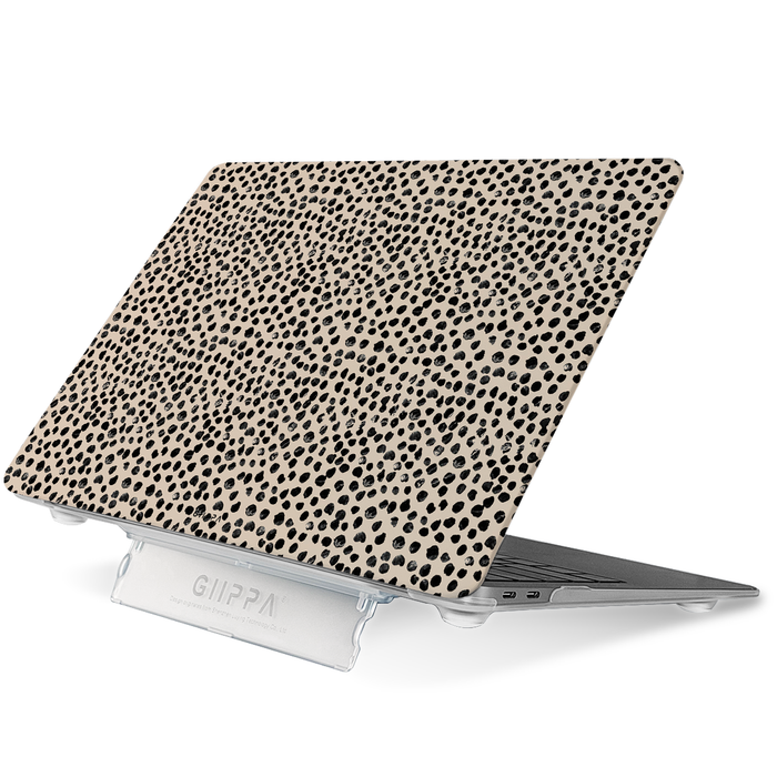 SILK HUSH Patterned Moments Wine Tender Polka Dot MacBook Case | UV Printing Hard Shell