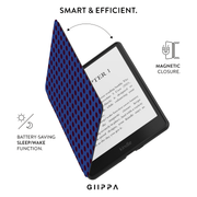 SATIN Kindle Case with Hand Strap | Blue Cheer Patterned Moments | image 4