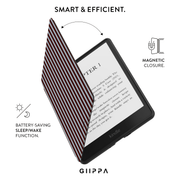 SATIN Kindle Case with Hand Strap | Café Wander Patterned Moments | image 4