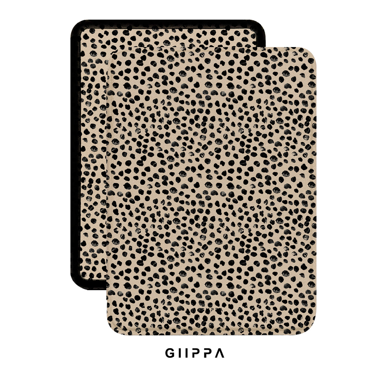 SATIN Kindle Case with Hand Strap | Café Wander Patterned Moments | Soft Matte PU Protective Cover for Kindle Paperwhite & All Kindle Models, Secure One-Handed Reading Grip